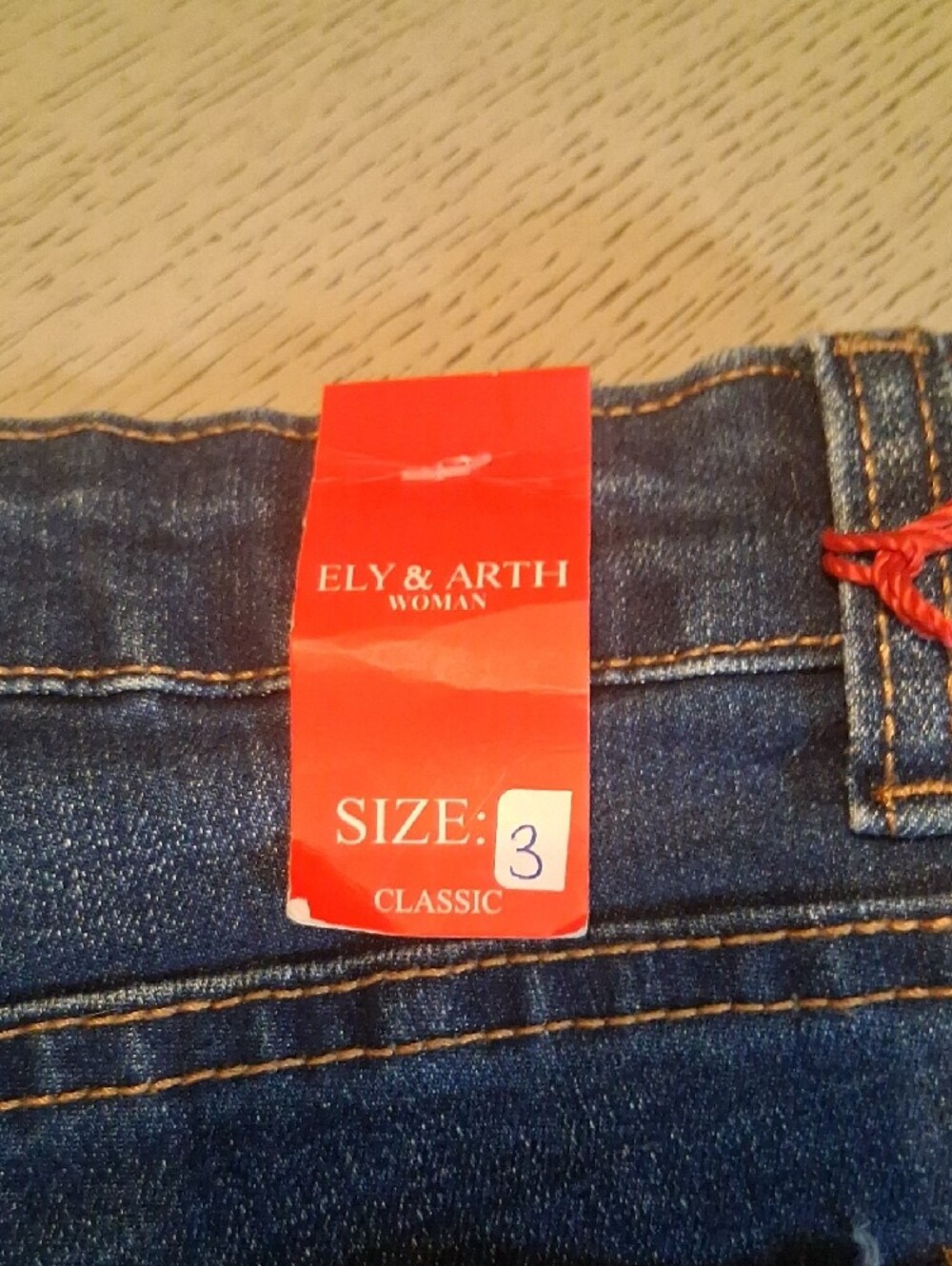 Dark Blue Denim Fold-Trim Women's Shorts - Picture 5 of 14